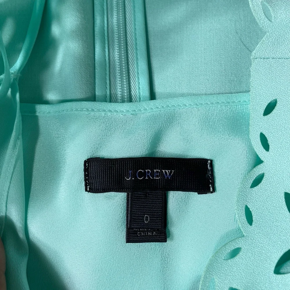 J. Crew Mint Laser Cut Shift Dress